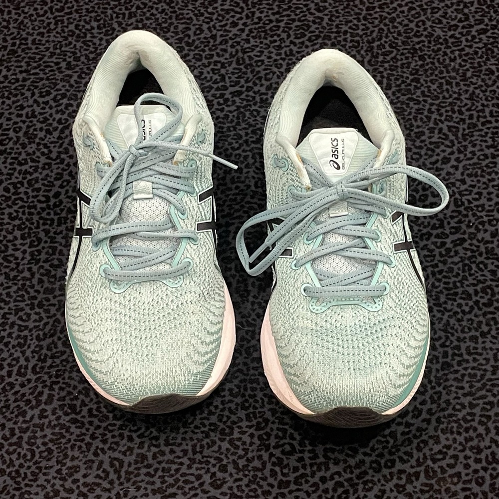 Asics Womens Sneakers Gel Cumulus Size 8 Green Colorful Shoes Walking Running - Picture 3 of 7